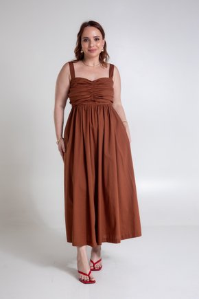 Vestido Midi Briza Mocca 